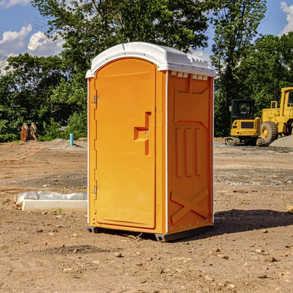 how often are the portable restrooms cleaned and serviced during a rental period in Red Oak OK